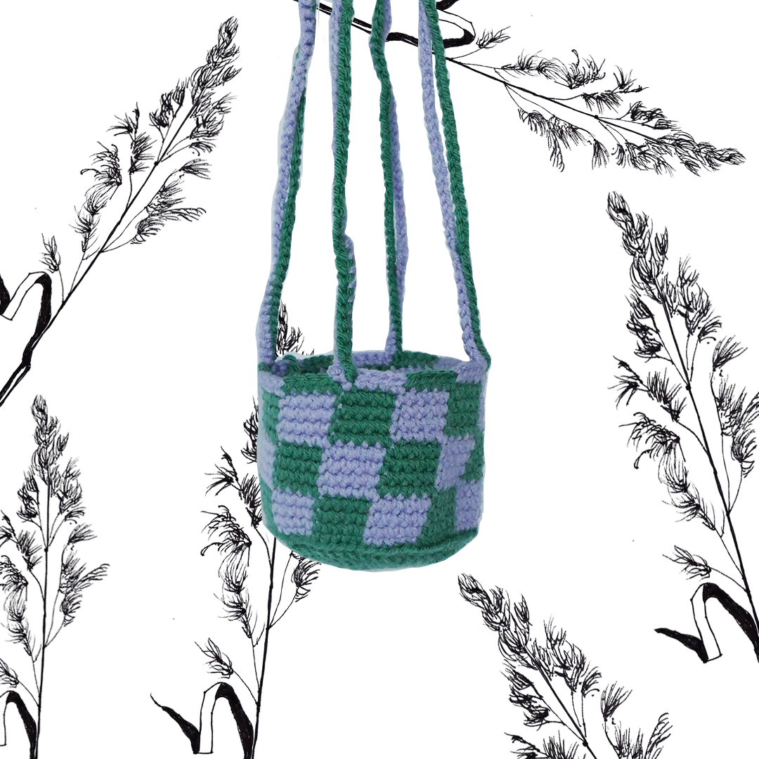 Green & Lilac Plant Hanger