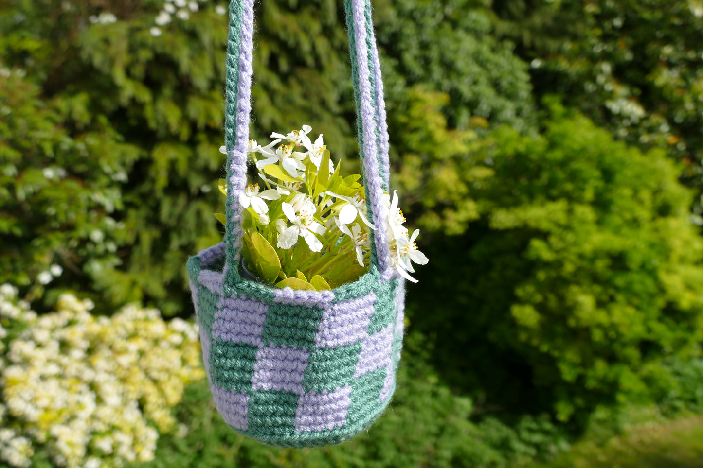 Green & Lilac Plant Hanger