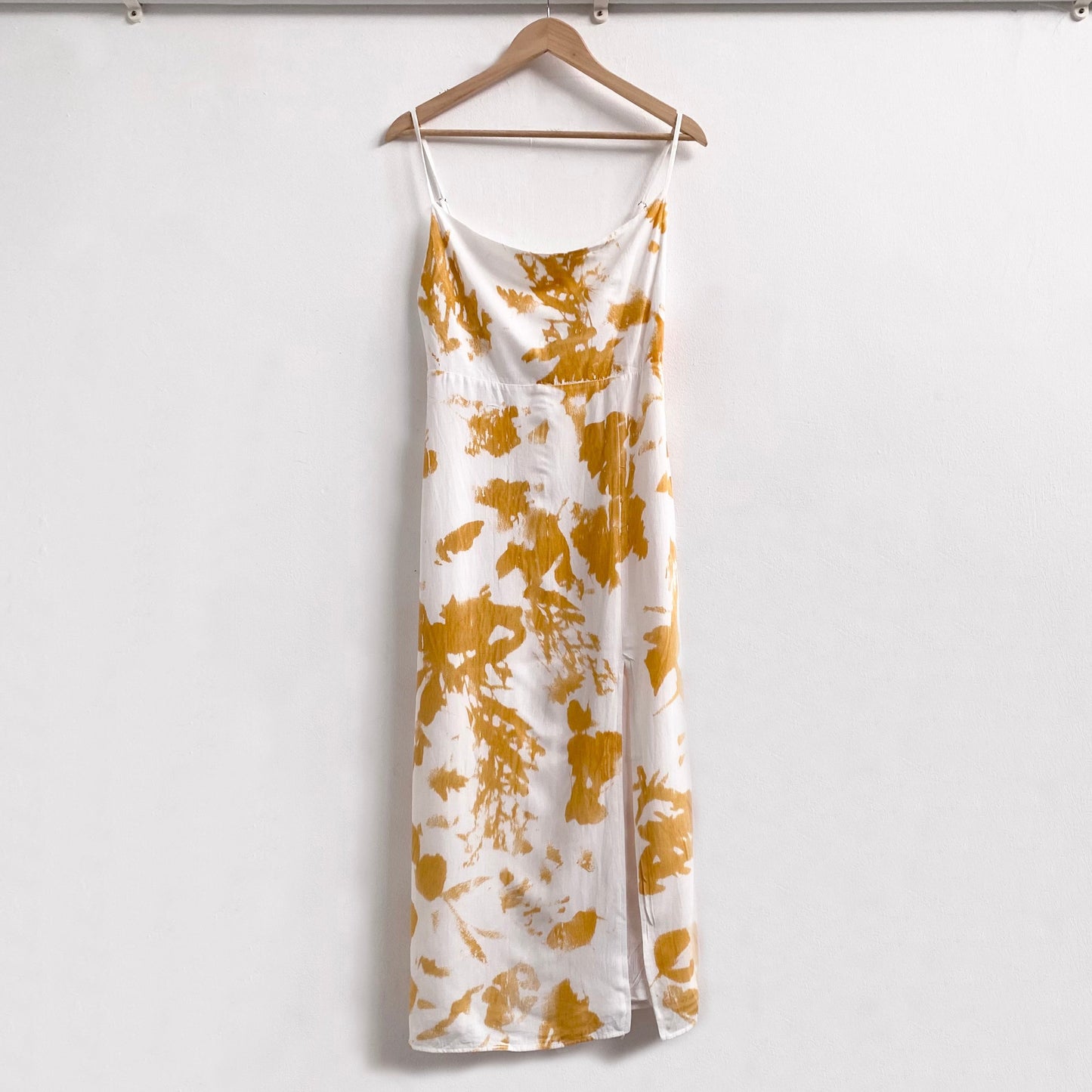 Orange Floral Silhouette Dress