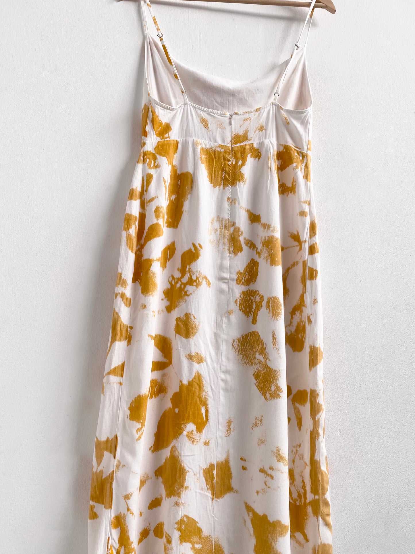 Orange Floral Silhouette Dress